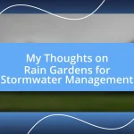 My Thoughts on Rain Gardens for Stormwater Management